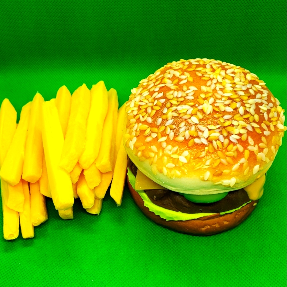 ARTIFICIAL BURGER AND FRIES